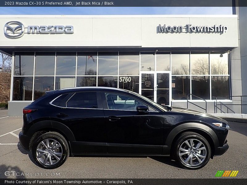 Jet Black Mica / Black 2023 Mazda CX-30 S Preferred AWD