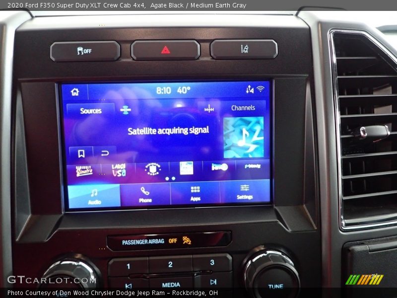 Agate Black / Medium Earth Gray 2020 Ford F350 Super Duty XLT Crew Cab 4x4