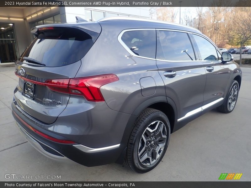 Portofino Gray / Black 2023 Hyundai Santa Fe Hybrid SEL Convenience AWD Plug-In Hybrid