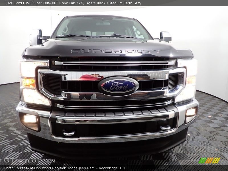 Agate Black / Medium Earth Gray 2020 Ford F350 Super Duty XLT Crew Cab 4x4