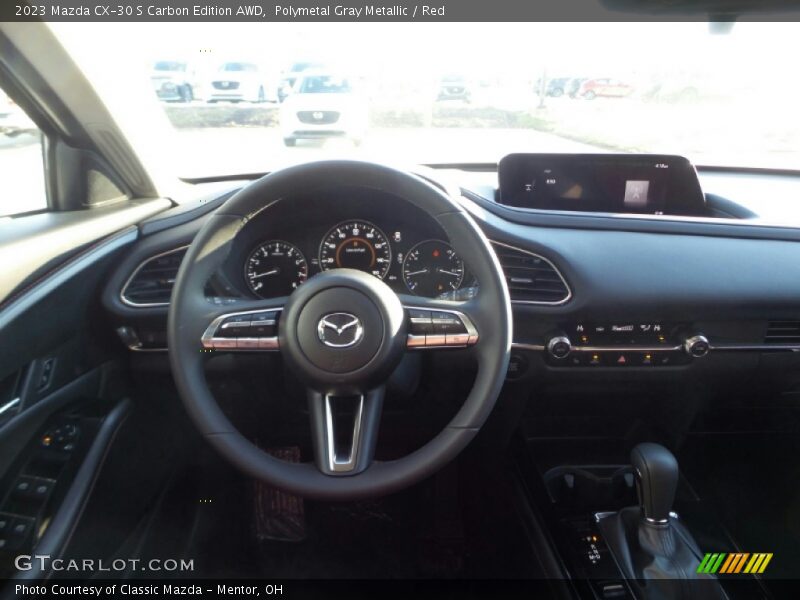Polymetal Gray Metallic / Red 2023 Mazda CX-30 S Carbon Edition AWD