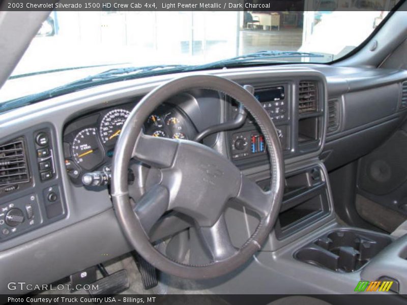 Light Pewter Metallic / Dark Charcoal 2003 Chevrolet Silverado 1500 HD Crew Cab 4x4