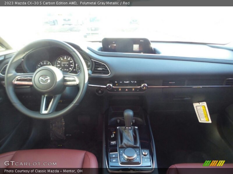 Polymetal Gray Metallic / Red 2023 Mazda CX-30 S Carbon Edition AWD