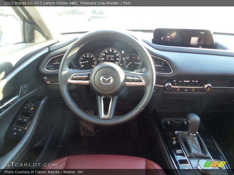 Polymetal Gray Metallic / Red 2023 Mazda CX-30 S Carbon Edition AWD