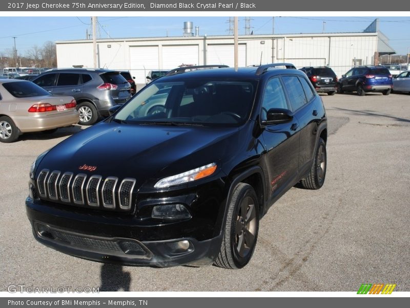 Diamond Black Crystal Pearl / Black 2017 Jeep Cherokee 75th Anniversary Edition
