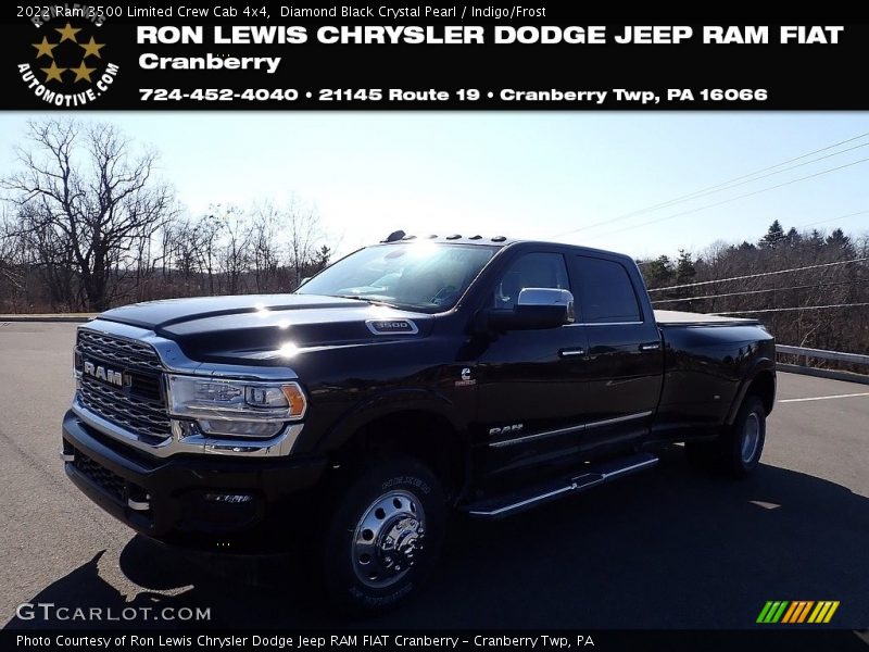 Diamond Black Crystal Pearl / Indigo/Frost 2022 Ram 3500 Limited Crew Cab 4x4
