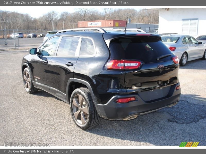 Diamond Black Crystal Pearl / Black 2017 Jeep Cherokee 75th Anniversary Edition