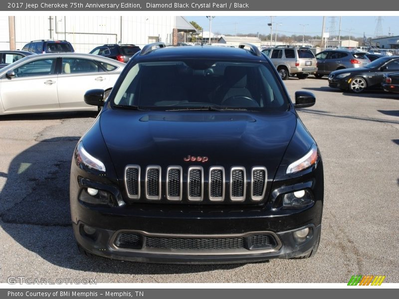 Diamond Black Crystal Pearl / Black 2017 Jeep Cherokee 75th Anniversary Edition