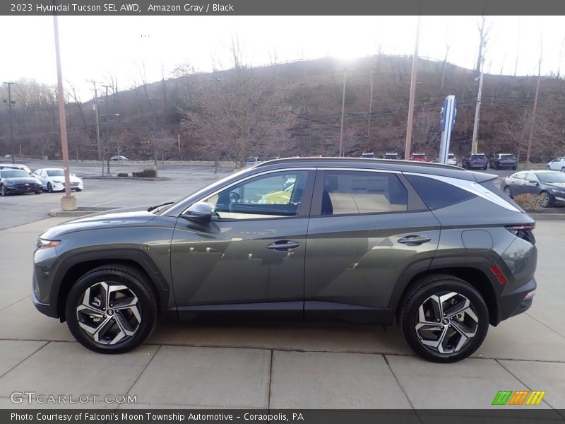 Amazon Gray / Black 2023 Hyundai Tucson SEL AWD