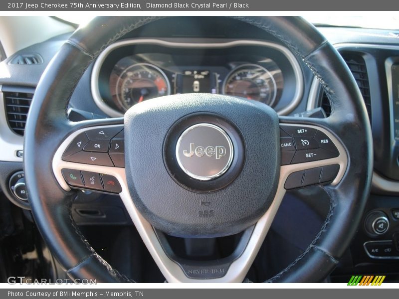 Diamond Black Crystal Pearl / Black 2017 Jeep Cherokee 75th Anniversary Edition