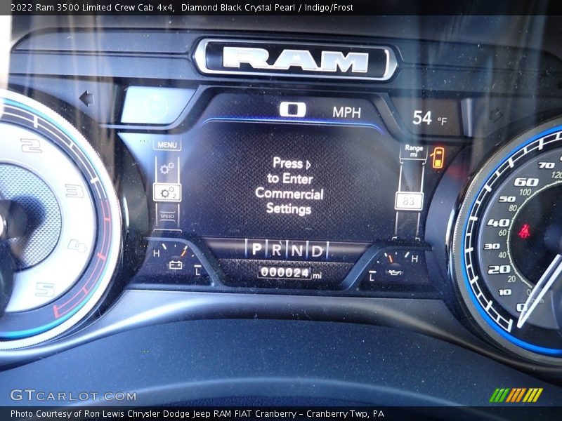 Diamond Black Crystal Pearl / Indigo/Frost 2022 Ram 3500 Limited Crew Cab 4x4