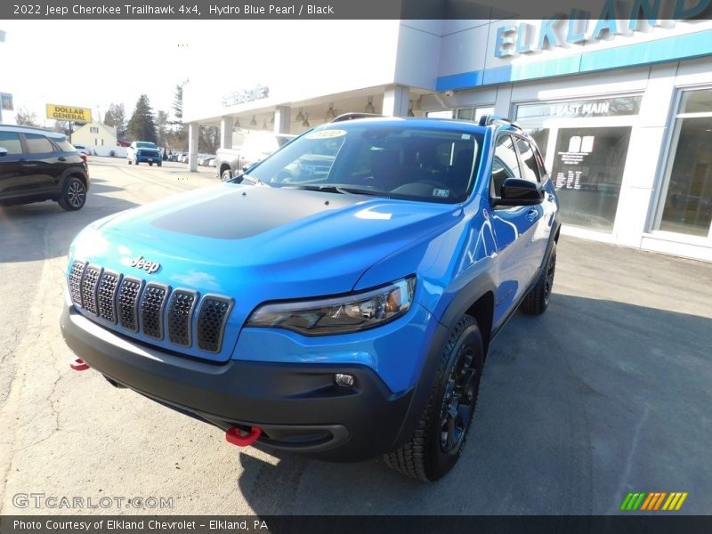 Hydro Blue Pearl / Black 2022 Jeep Cherokee Trailhawk 4x4