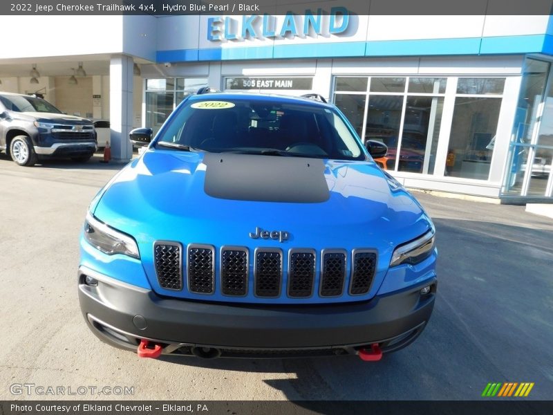 Hydro Blue Pearl / Black 2022 Jeep Cherokee Trailhawk 4x4