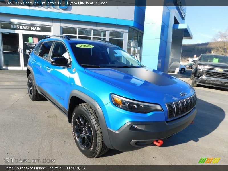 Hydro Blue Pearl / Black 2022 Jeep Cherokee Trailhawk 4x4
