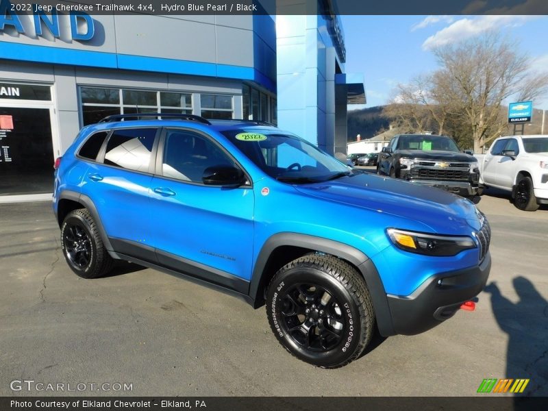 Hydro Blue Pearl / Black 2022 Jeep Cherokee Trailhawk 4x4