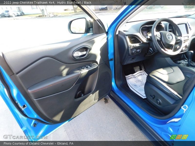 Hydro Blue Pearl / Black 2022 Jeep Cherokee Trailhawk 4x4