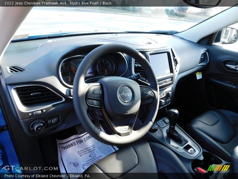 Hydro Blue Pearl / Black 2022 Jeep Cherokee Trailhawk 4x4