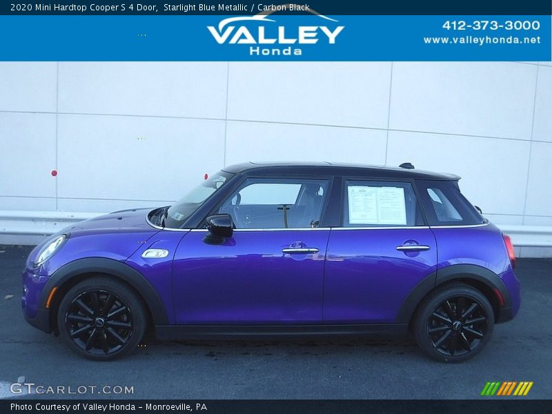 Starlight Blue Metallic / Carbon Black 2020 Mini Hardtop Cooper S 4 Door