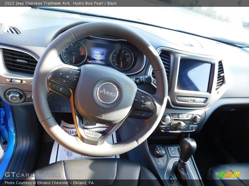 Hydro Blue Pearl / Black 2022 Jeep Cherokee Trailhawk 4x4