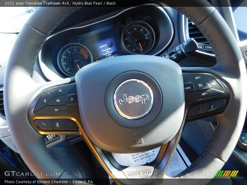 Hydro Blue Pearl / Black 2022 Jeep Cherokee Trailhawk 4x4