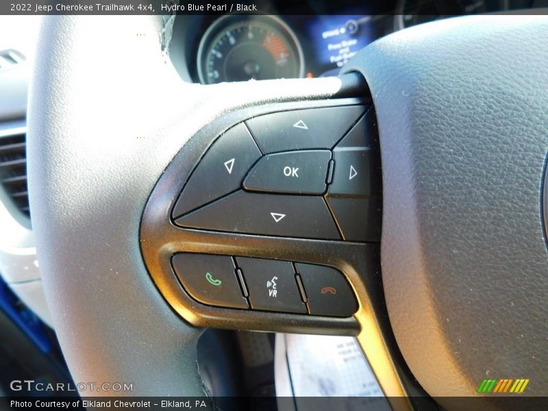 Hydro Blue Pearl / Black 2022 Jeep Cherokee Trailhawk 4x4