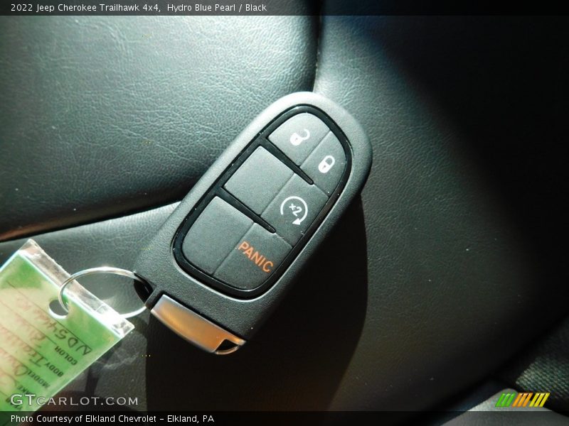Hydro Blue Pearl / Black 2022 Jeep Cherokee Trailhawk 4x4