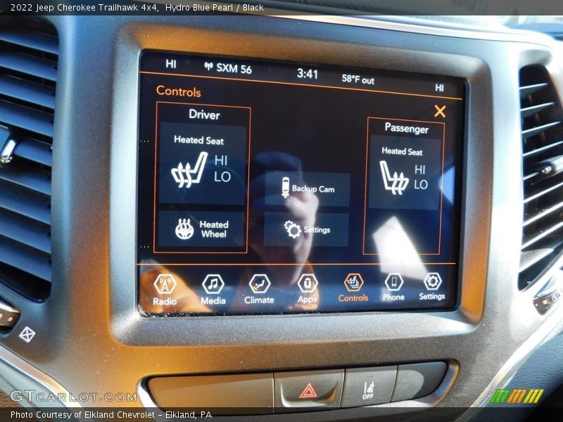 Hydro Blue Pearl / Black 2022 Jeep Cherokee Trailhawk 4x4