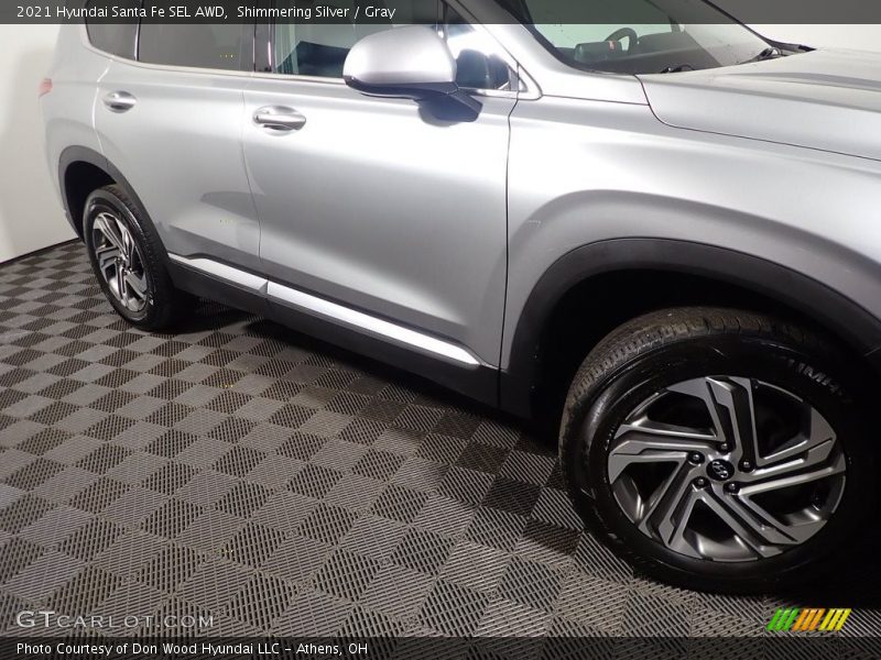 Shimmering Silver / Gray 2021 Hyundai Santa Fe SEL AWD