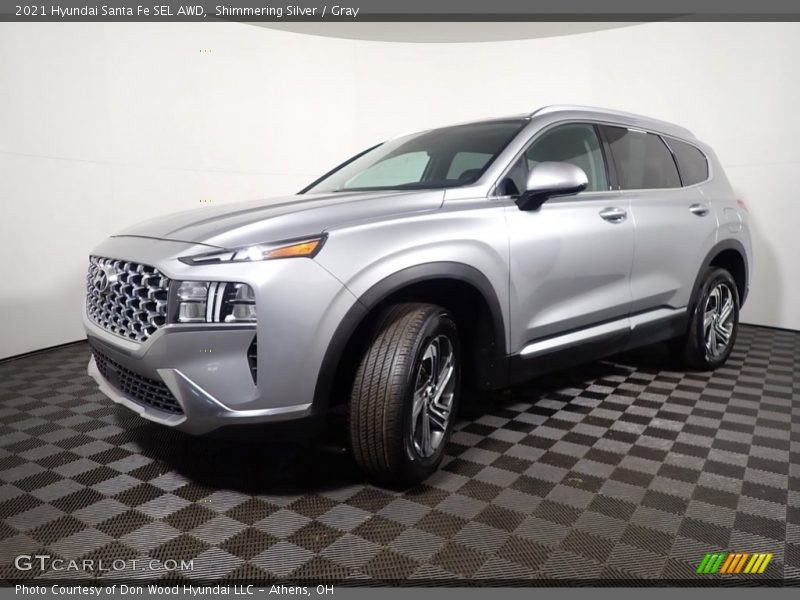 Shimmering Silver / Gray 2021 Hyundai Santa Fe SEL AWD