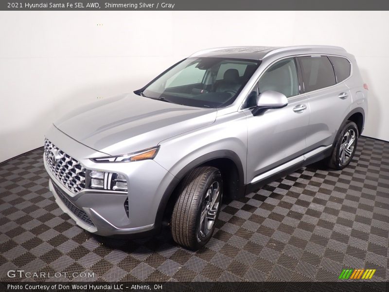 Shimmering Silver / Gray 2021 Hyundai Santa Fe SEL AWD