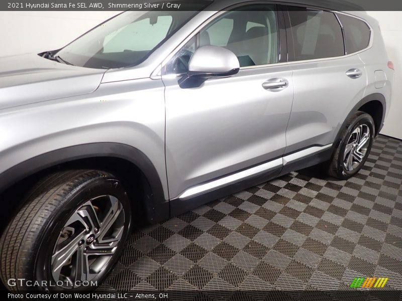 Shimmering Silver / Gray 2021 Hyundai Santa Fe SEL AWD
