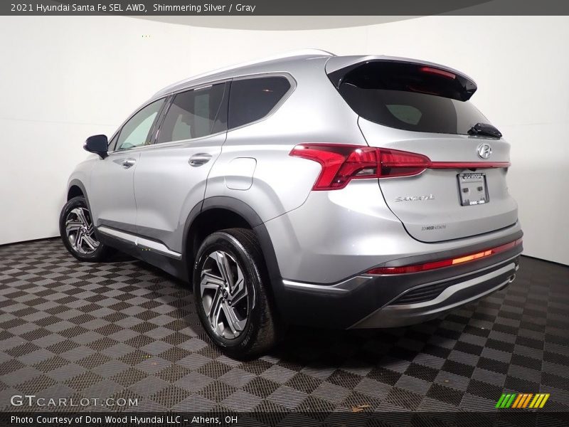 Shimmering Silver / Gray 2021 Hyundai Santa Fe SEL AWD