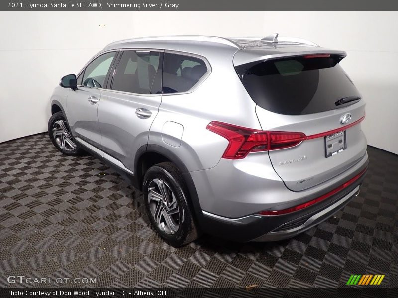 Shimmering Silver / Gray 2021 Hyundai Santa Fe SEL AWD
