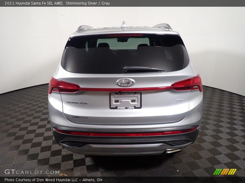 Shimmering Silver / Gray 2021 Hyundai Santa Fe SEL AWD