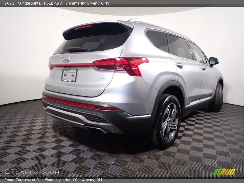 Shimmering Silver / Gray 2021 Hyundai Santa Fe SEL AWD
