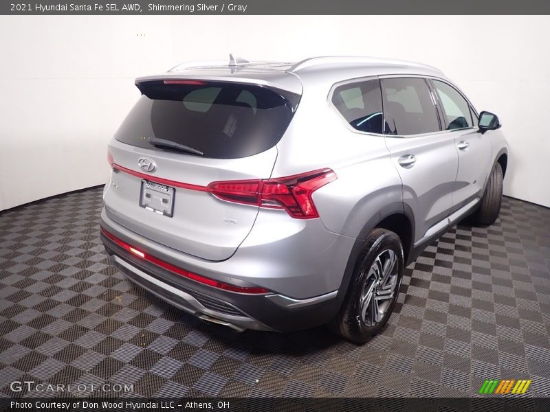 Shimmering Silver / Gray 2021 Hyundai Santa Fe SEL AWD