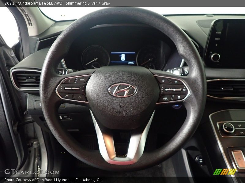 Shimmering Silver / Gray 2021 Hyundai Santa Fe SEL AWD