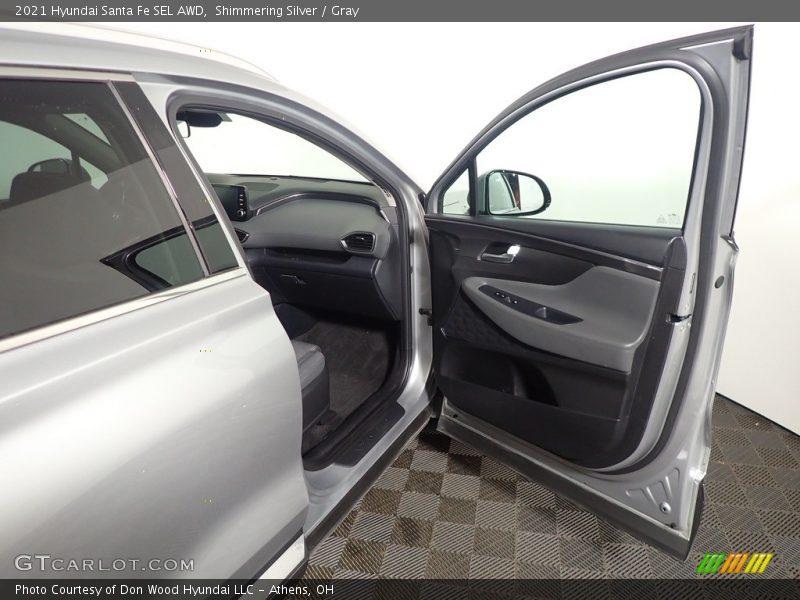 Shimmering Silver / Gray 2021 Hyundai Santa Fe SEL AWD
