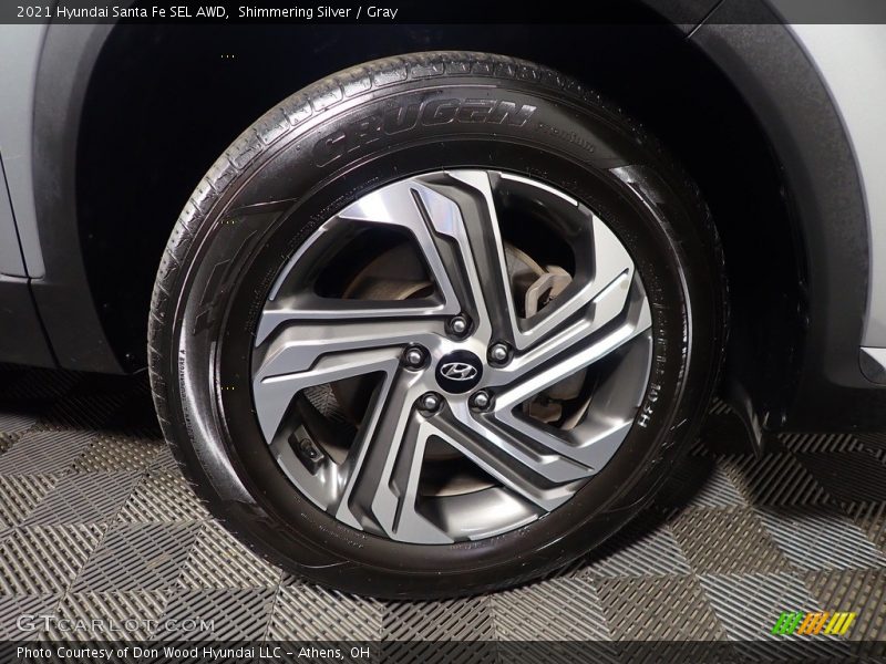 Shimmering Silver / Gray 2021 Hyundai Santa Fe SEL AWD
