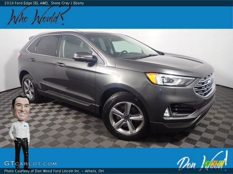 Stone Gray / Ebony 2019 Ford Edge SEL AWD