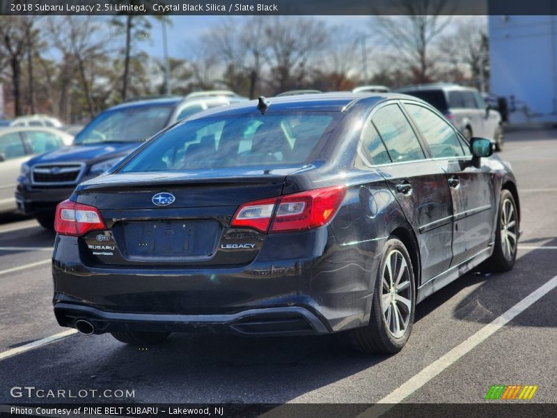 Crystal Black Silica / Slate Black 2018 Subaru Legacy 2.5i Limited