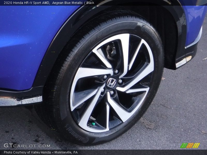Aegean Blue Metallic / Black 2020 Honda HR-V Sport AWD