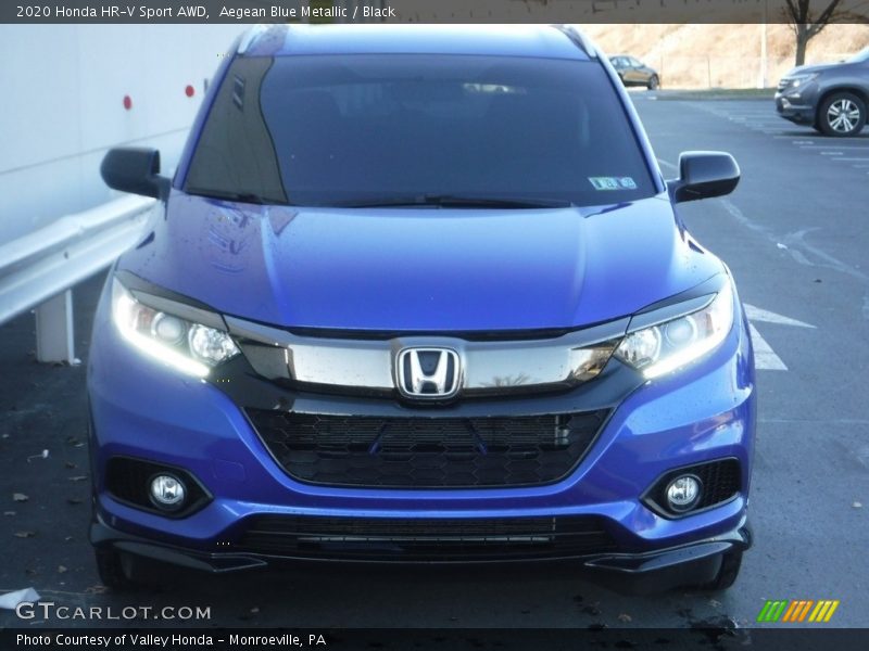 Aegean Blue Metallic / Black 2020 Honda HR-V Sport AWD