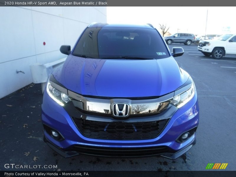 Aegean Blue Metallic / Black 2020 Honda HR-V Sport AWD