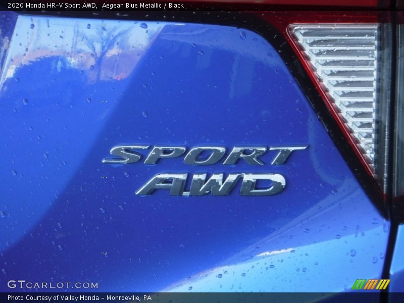 Aegean Blue Metallic / Black 2020 Honda HR-V Sport AWD