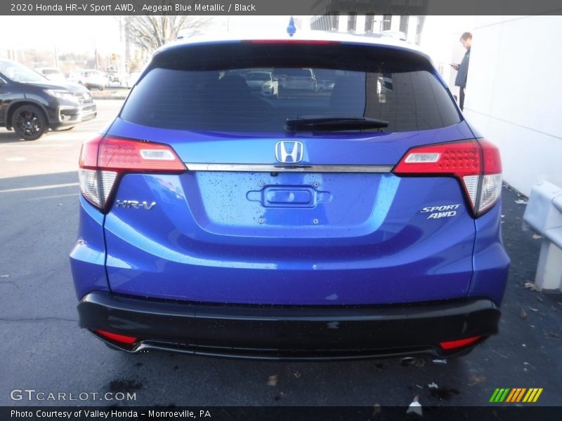 Aegean Blue Metallic / Black 2020 Honda HR-V Sport AWD