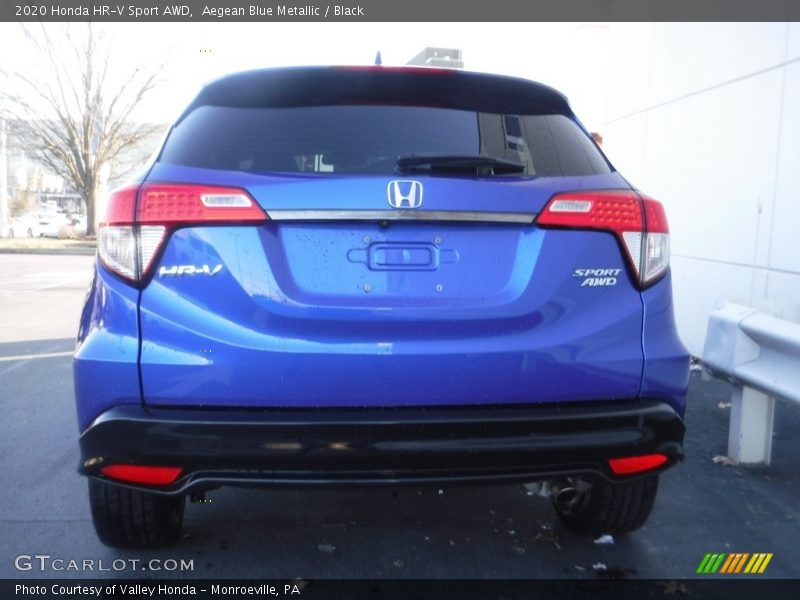 Aegean Blue Metallic / Black 2020 Honda HR-V Sport AWD