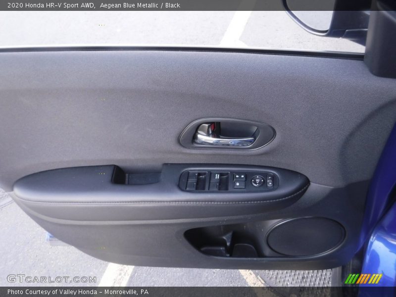 Aegean Blue Metallic / Black 2020 Honda HR-V Sport AWD