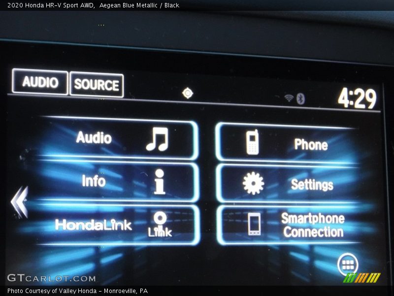 Aegean Blue Metallic / Black 2020 Honda HR-V Sport AWD