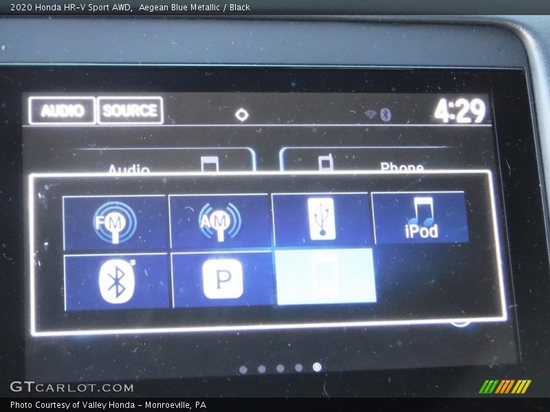 Aegean Blue Metallic / Black 2020 Honda HR-V Sport AWD